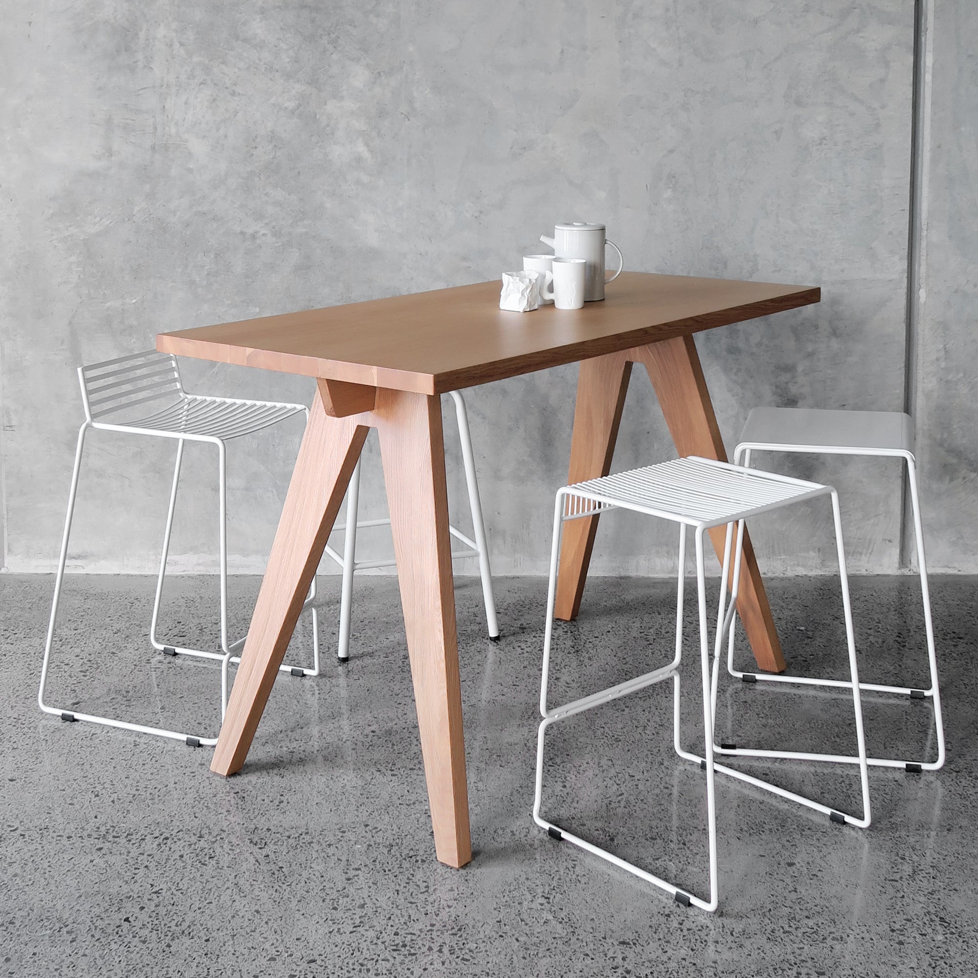 Arizona wire bar stool white, 75cm Cintesi