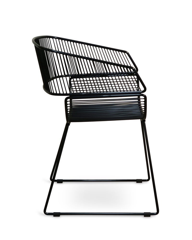 Aspen wire armchair black Cintesi