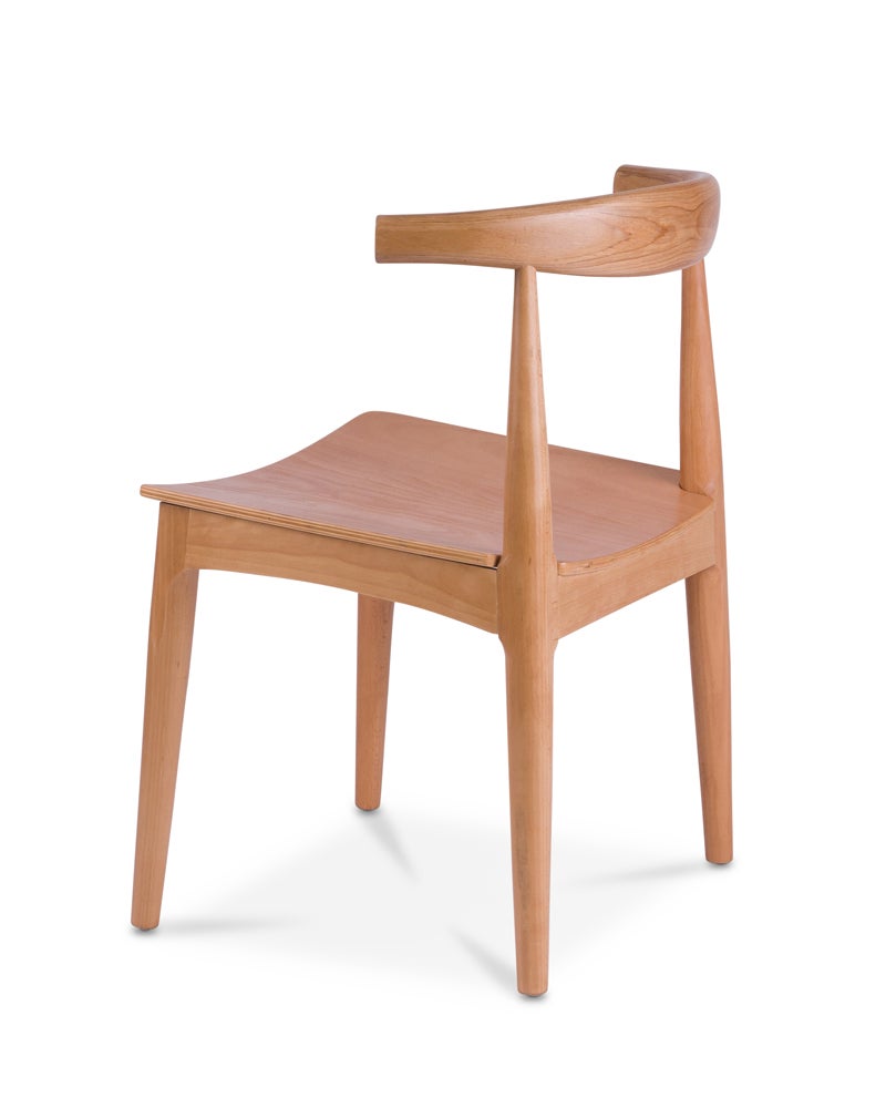 Hans wegner replica elbow chair, natural wooden seat Cintesi