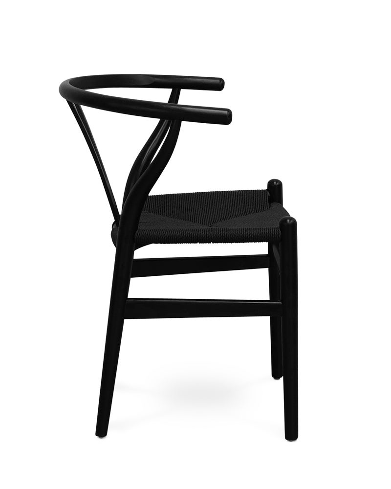 Hans wegner replica wishbone chair, black Cintesi