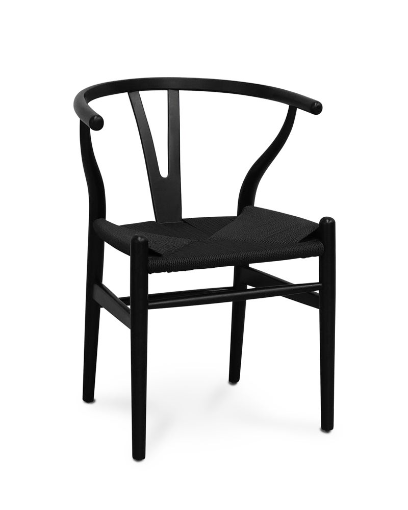 Hans Wegner Replica Wishbone Chair Black Cintesi