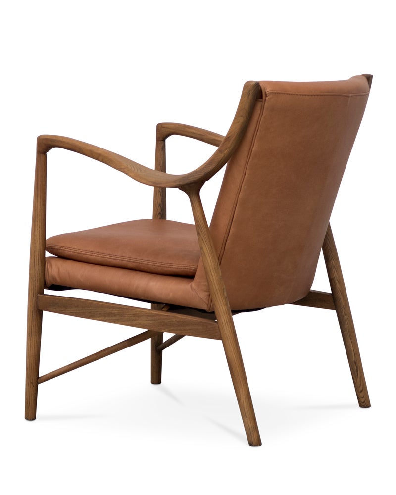 Harvey tub chair tan leather, 1 seater Cintesi