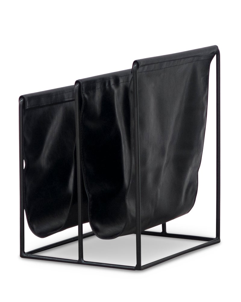 Magazine holder, black pu Cintesi