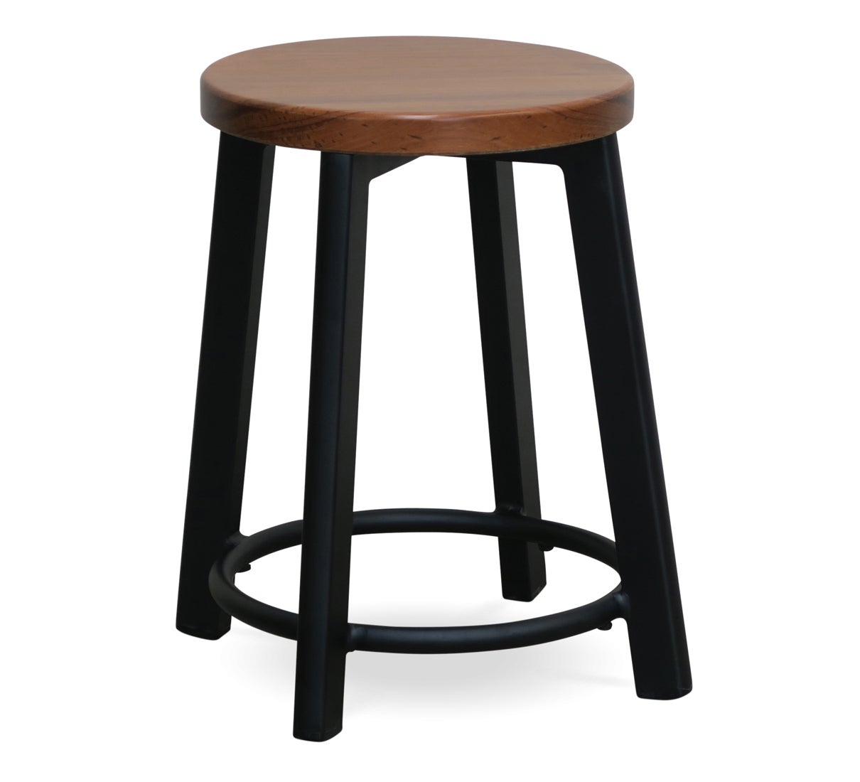 Max outdoor bar stool black, 45cm with footrail Cintesi