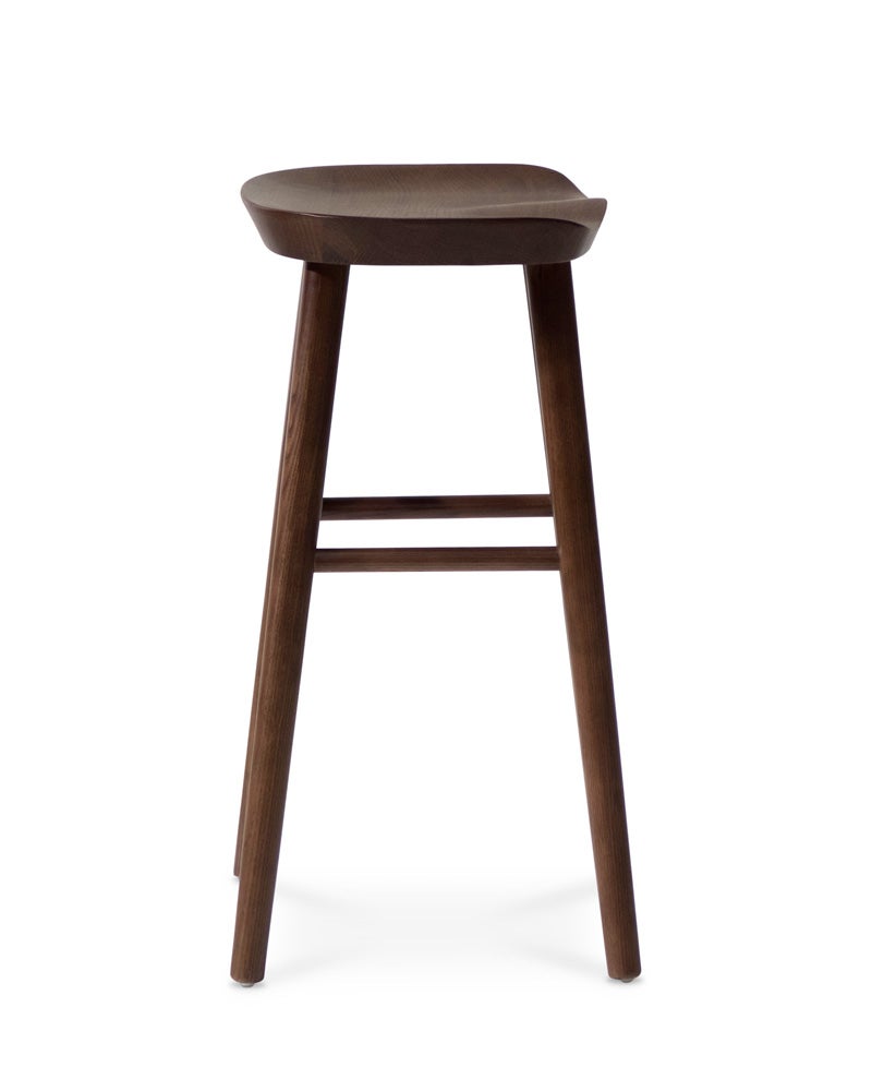 Saddle replica craig bassam bar stool walnut, 65cm Cintesi