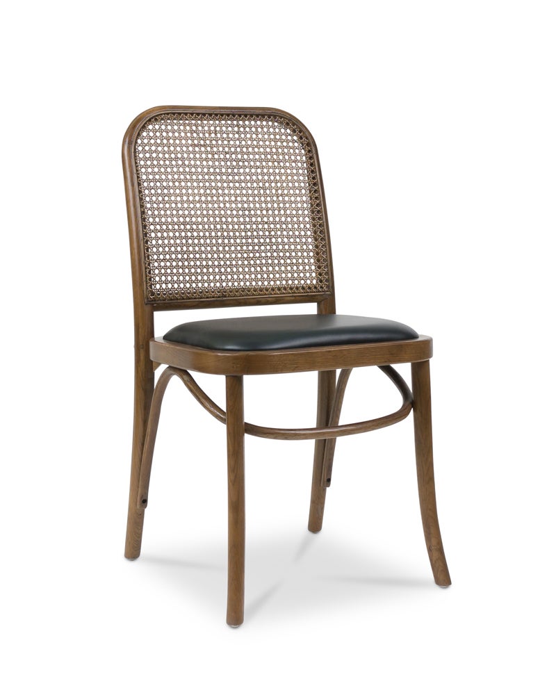 Selma chair walnut, black seat Cintesi