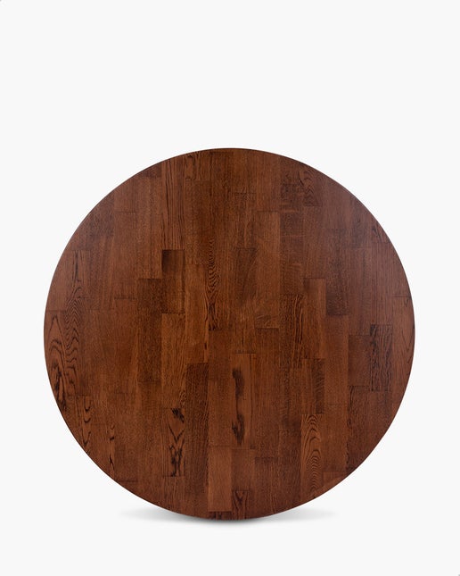 Solid Oak Table Top 100cm Dia, Dark Oak Cintesi