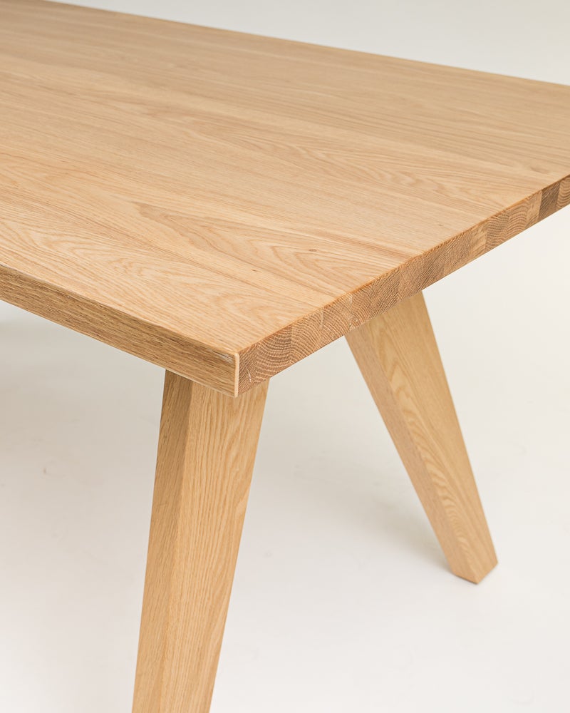 Stockholm oak veneer table 200x100cm, natural Cintesi