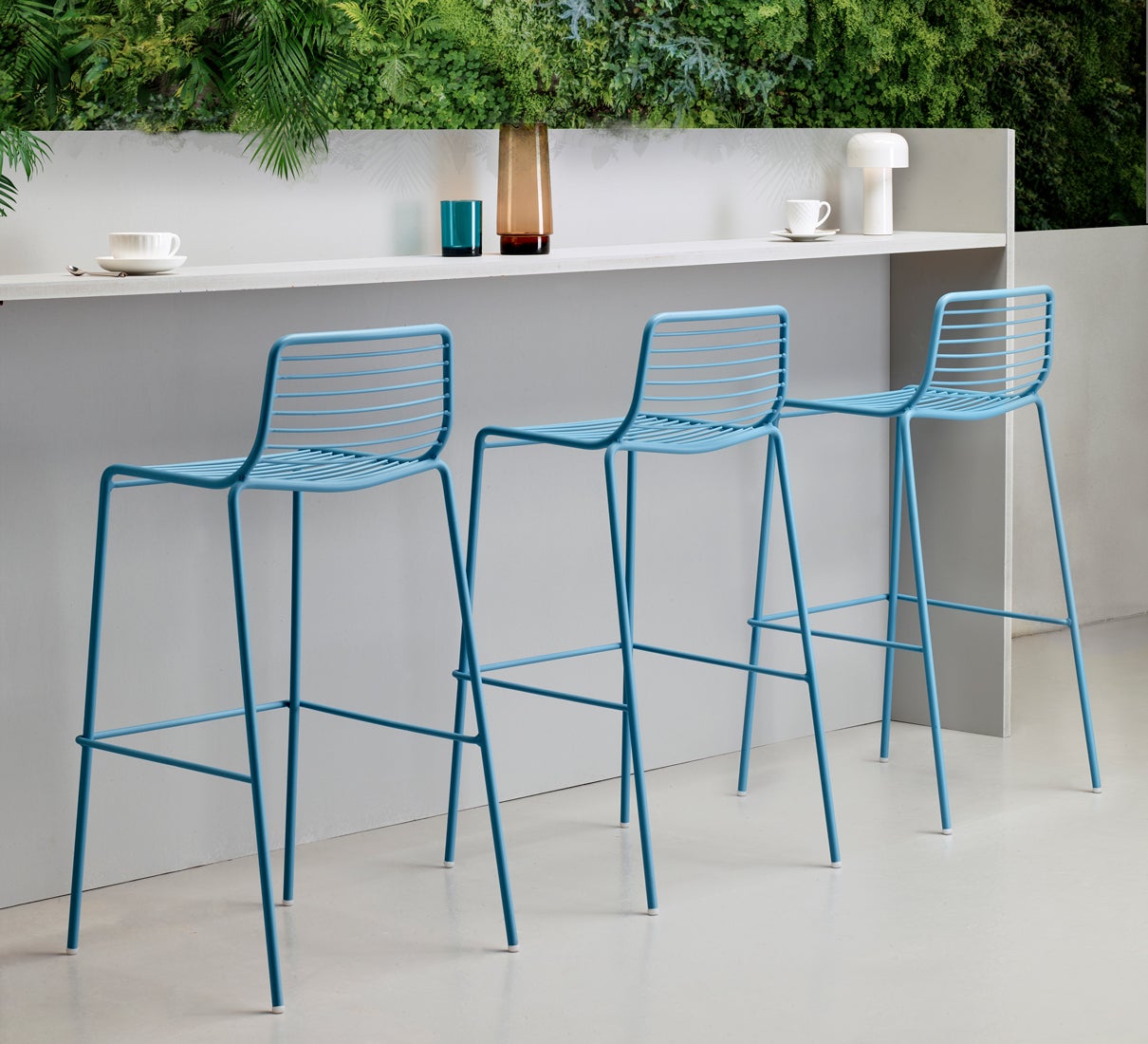 Summer bar stool light blue, 75cm Cintesi