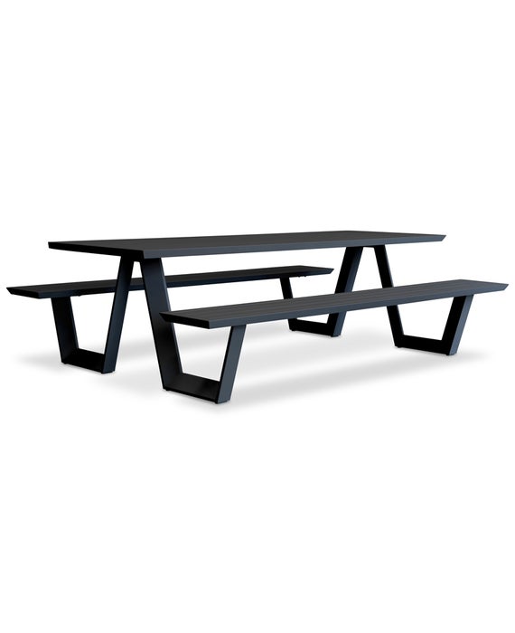 Tahoe Outdoor Picnic Table 240 83 Charcoal Alu Umbrella Hole Cintesi Tahoe Outdoor Picnic Table 240 83, Outdoor Table With Umbrella Hole Nz