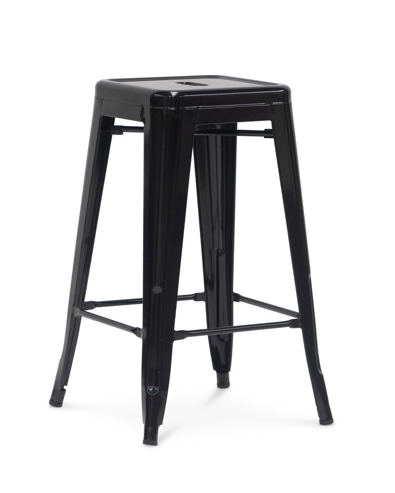 Tolix replica bar stool black, 65cm Cintesi