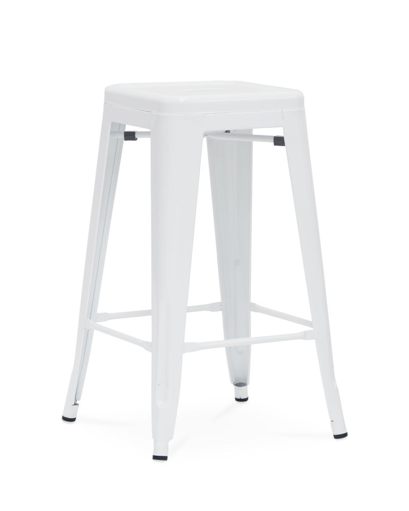 Tolix replica bar stool white, 65cm Cintesi