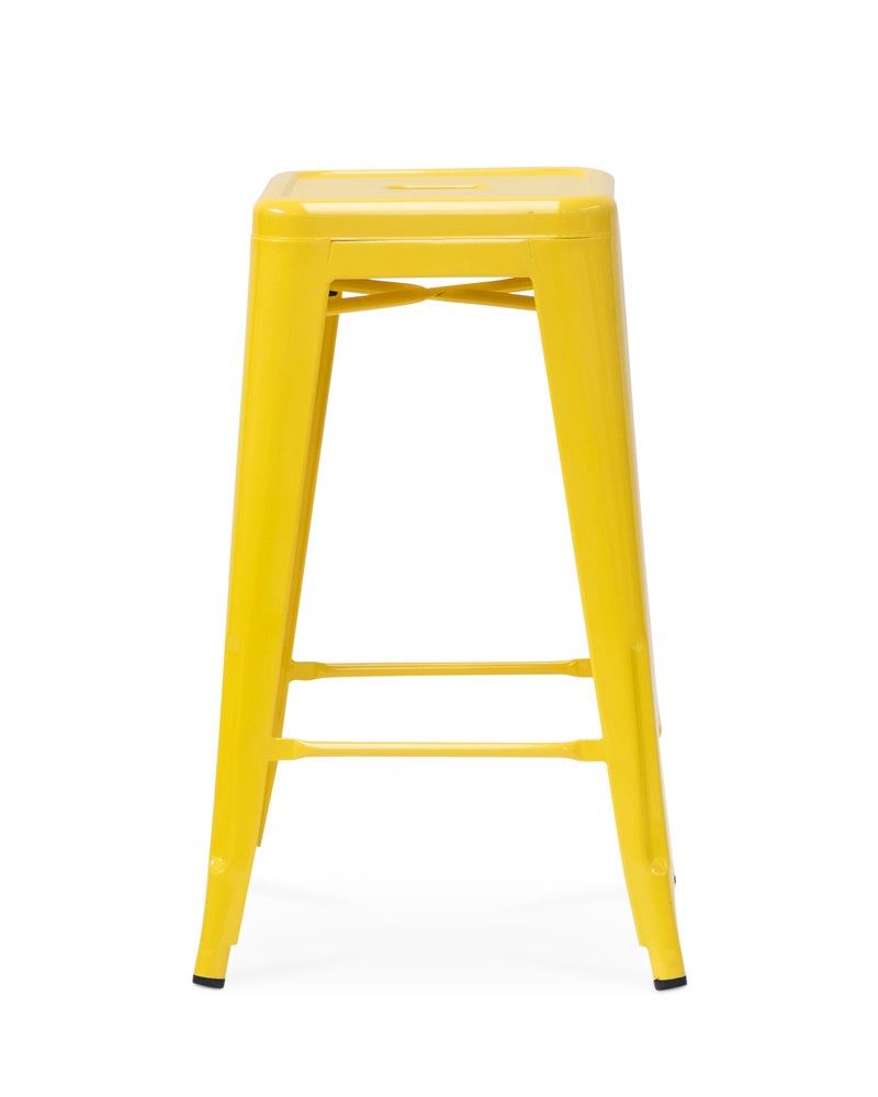 Yellow stool top chair