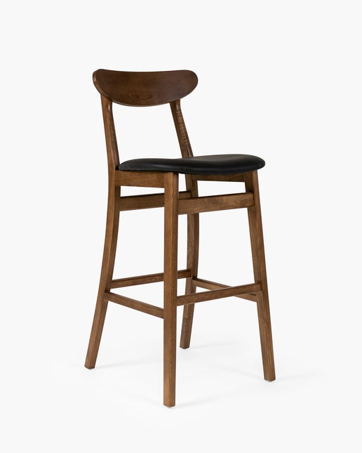 Victoria Bar Stool Walnut, 75cm Cintesi