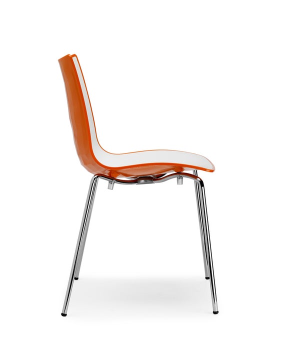 Zebra chair - 2 colour white & orange - Cintesi